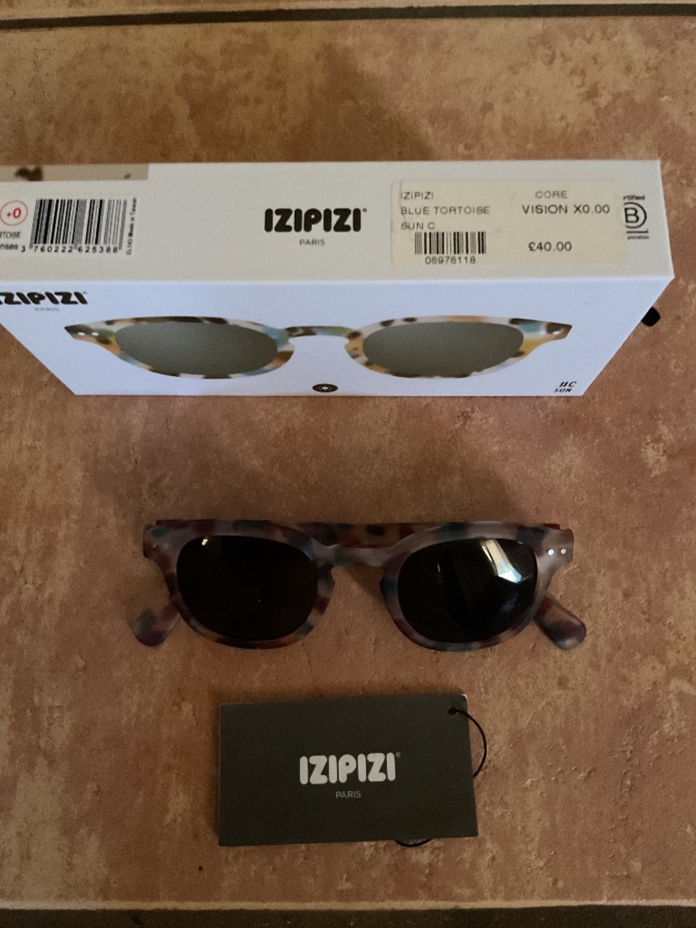 IZIPIZI sunglasses, blue turquoise, #C, NWT